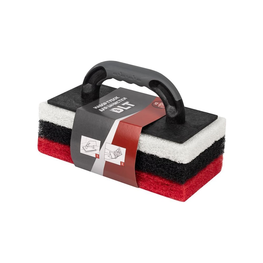 Изображение товара Набор падов для очистки плитки DLT ручка 3 пада 250x120x20 мм