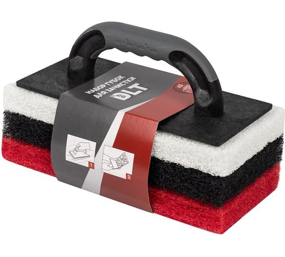 Изображение товара Набор падов для очистки плитки DLT ручка+3 пада, 250_120_20 мм 0969