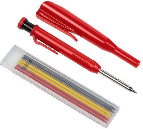 Изображение товара Набор: строительный карандаш + 6 сменных стержней DLT красный 2430