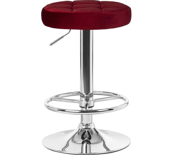 Изображение товара Табурет барный DOBRIN BRUNO (цвет сиденья бордовый велюр (MJ9-43), цвет основания хром) LM-5008_CH-M_V-MJ9-43