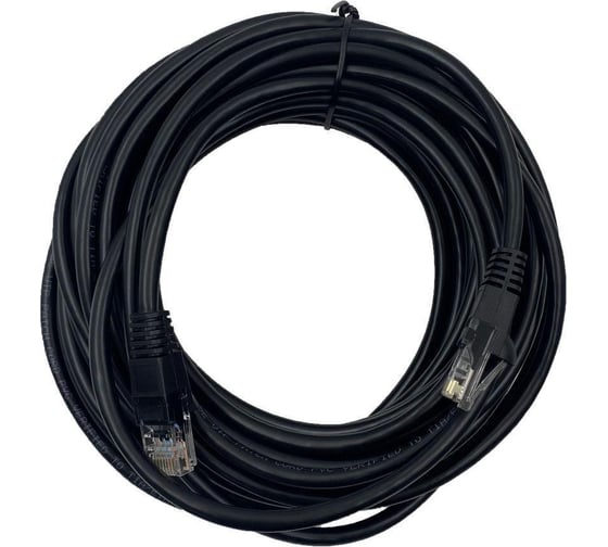 Изображение товара Патч-корд UTP 4 пары cat5E CCA molded 10м черный RJ-45 (m)-RJ-45 (m) BURO 1645950