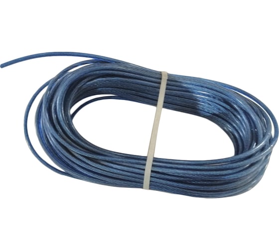Изображение товара Стальной латунированный трос с покрытием полиамид BEFAST 4.0 погодоустойчивый, синий, 20м TCO040BS