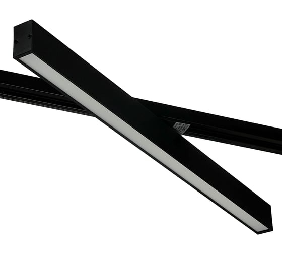 Изображение товара Светильник truEnergy светодиодный линейный трековый равномерного свечения однофазный поворотный 27W 4000K L588мм алюминий черный 24003