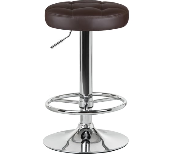 Изображение товара Табурет барный DOBRIN BRUNO (цвет сиденья коричневый, цвет основания хром) LM-5008_CH-M_EL-brown
