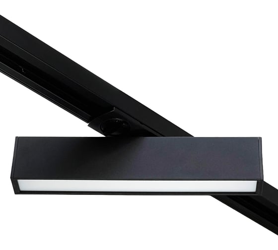 Изображение товара Светильник truEnergy светодиодный линейный трековый равномерного свечения однофазный поворотный 9W 4000K L203мм алюминий черный 24001