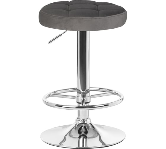 Изображение товара Табурет барный DOBRIN BRUNO (цвет сиденья серый велюр (MJ9-75), цвет основания хром) LM-5008_CH-M_V-MJ9-75