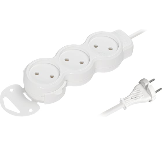 Изображение товара Удлинитель Smartbuy New, 3 гнезда 10 метров 10А/2,2кВт без заземления ПВС 2x1,0 мм² SBE-10-3-10m-N