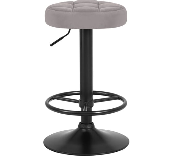 Изображение товара Табурет барный DOBRIN BRUNO BLACK (цвет сиденья серый велюр (MJ9-75), цвет основания черный) LM-5008_B-M_V-MJ9-75