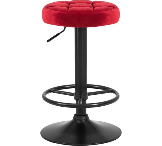 Изображение товара Табурет барный DOBRIN BRUNO BLACK (цвет сиденья бордовый велюр (MJ9-43), цвет основания черный) LM-5008_B-M_V-MJ9-43