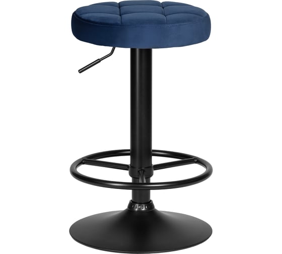 Изображение товара Табурет барный DOBRIN BRUNO BLACK (цвет сиденья синий велюр (MJ9-117), цвет основания черный) LM-5008_B-M_V-MJ9-117