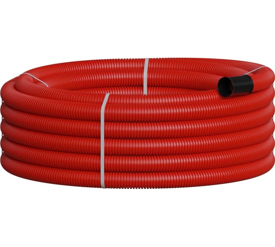 Изображение товара Гибкая гофрированная двустенная труба Экопласт NR040 ПНД для прокладки кабеля под землей D40мм 80040