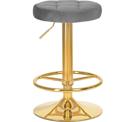 Изображение товара Табурет барный DOBRIN BRUNO GOLD (цвет сиденья серый велюр (MJ9-75), цвет основания золото) LM-5008_G-M_V-MJ9-75