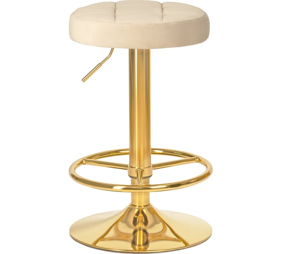 Изображение товара Табурет барный DOBRIN BRUNO GOLD (цвет сиденья бежевый велюр (MJ9-10), цвет основания золото) LM-5008_G-M_V-MJ9-10