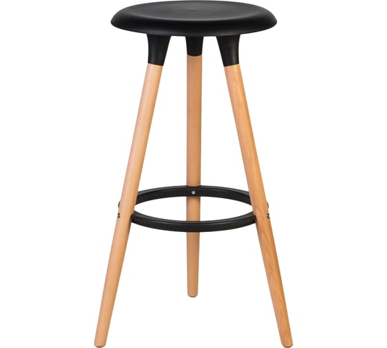 Изображение товара Табурет барный DOBRIN ROYCE (цвет сиденья черный (B-03), цвет основания светлый бук) LMZL-PP652_LB-MTR_P-B-03