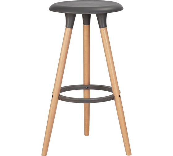 Изображение товара Табурет барный DOBRIN ROYCE (цвет сиденья темно-серый (GR-04), цвет основания светлый бук) LMZL-PP652_LB-MTR_P-GR-04