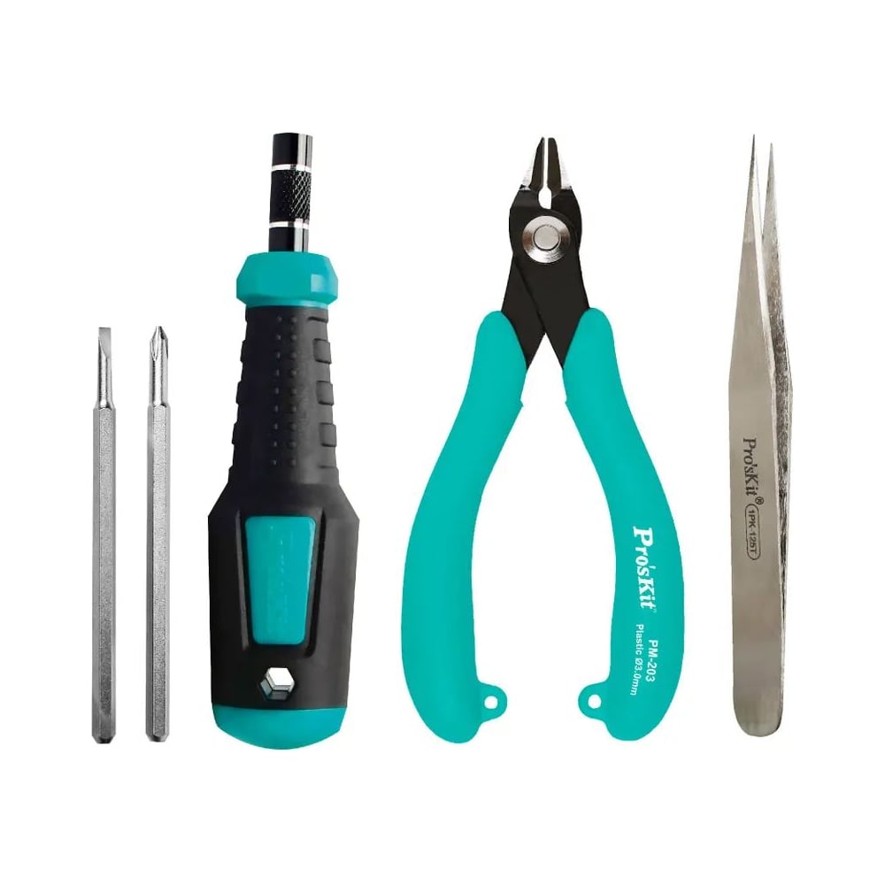 Изображение товара Набор инструментов для моделистики Pro'sKit PK-603 5 шт, отвертка и бокорезы