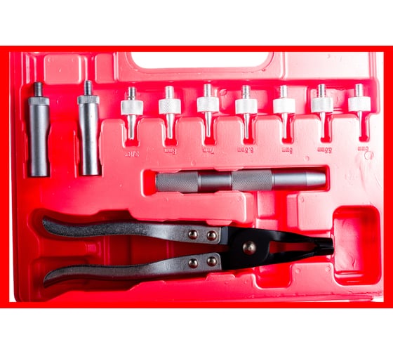 Изображение товара Набор для снятия и установки маслосъемных колпачков в кейсе ЭВРИКА 11 предметов ER-86608