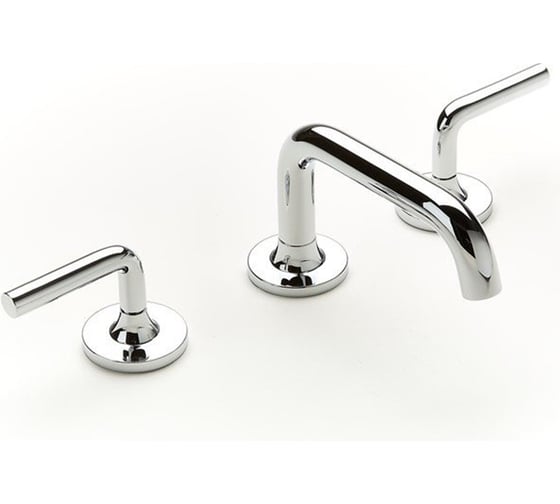 Изображение товара Английский латунный смеситель для раковины Crosswater с аэратором и керамическим картриджем, на 3 отверстия, с покрытием хром, R-17-08-PC