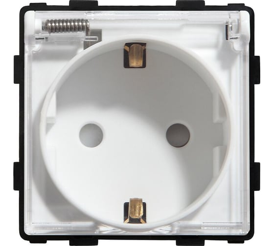 Изображение товара Розетка Sibling в рамку с крышкой IP44 белая (47x47мм) 00-01018306