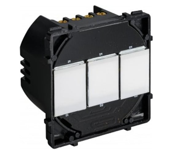 Изображение товара Функциональная часть умного выключателя Sibling без 0 в рамку 3кл. (47x47мм) 00-01018374