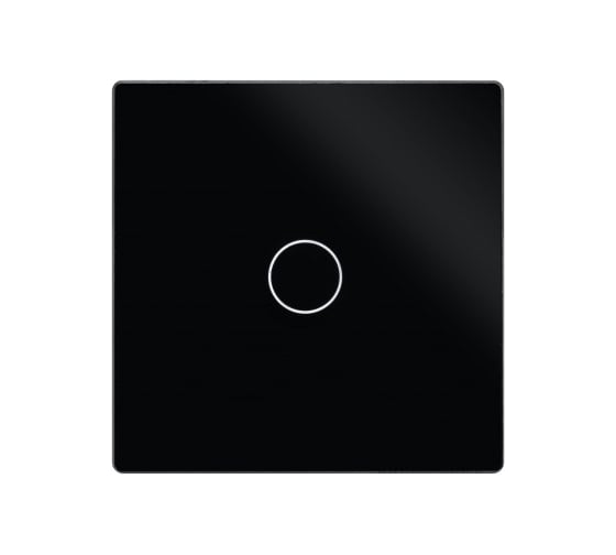 Изображение товара Стеклянная панель выключателя Sibling в рамку 1кл черная (47x47мм) 00-01018301