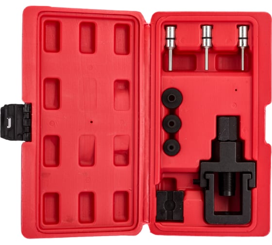 Изображение товара Набор приспособлений для сборки и разборки цепей в кейсе ЭВРИКА ER-86712