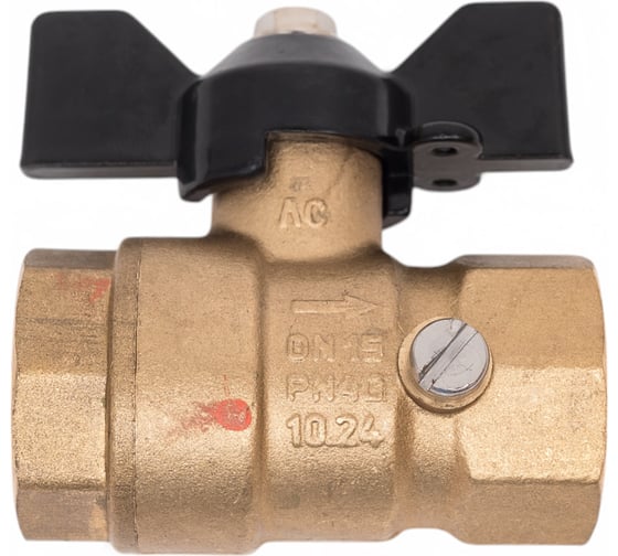 Изображение товара Шаровой кран для манометра LD PRIDE 1/2''вн - 1/2''вн с бабочкой, со спуском 554760