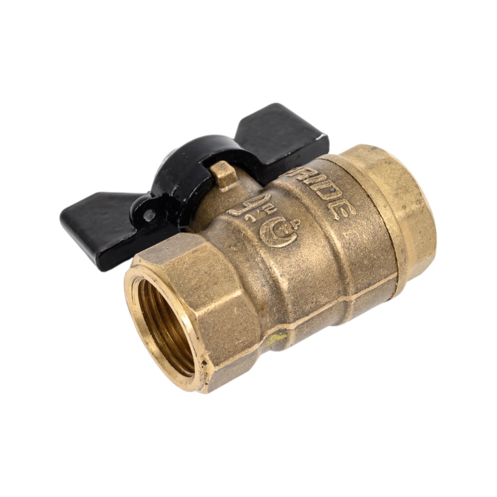 Изображение товара Шаровой кран для манометра LD PRIDE 1/2'' с бабочкой и спуском, полупрофессиональный