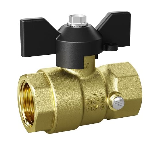 Изображение товара Шаровой кран для манометра LD PRIDE 1/2''вн - М20x1,5 с бабочкой, со спуском 554759