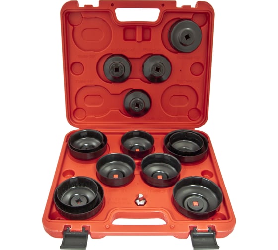 Изображение товара Набор съемников масляных фильтров 3/8, 15 пр в кейсе Эврика ER-86844 806482