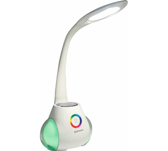 Изображение товара Настольная лампа-светильник DASWERK с органайзером и Bluetooth колонкой, Led, 6 Вт, белый, 238328