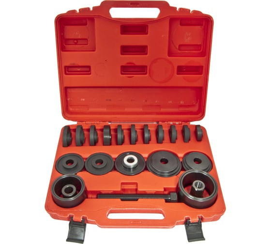 Изображение товара Набор приспособлений для замены ступичных подшипников в кейсе ЭВРИКА 23 предметов ER-86717