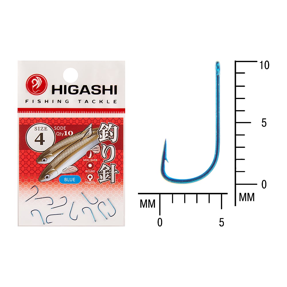 Изображение товара Крючок HIGASHI Sode ringed #4 Blue 04073