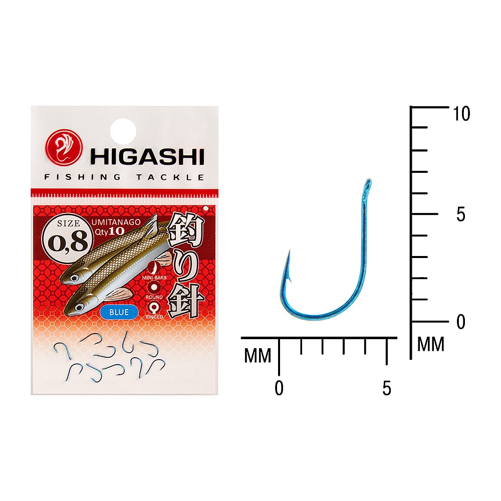 Изображение товара Крючок HIGASHI Umitanago ringed #0,8 Blue 03684