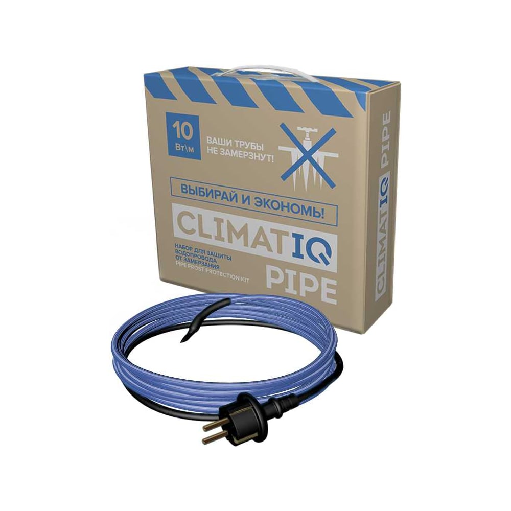 Изображение товара Саморегулирующийся кабель для защиты труб IQWATT CLIMATIQ PIPE 15 м 150 Вт