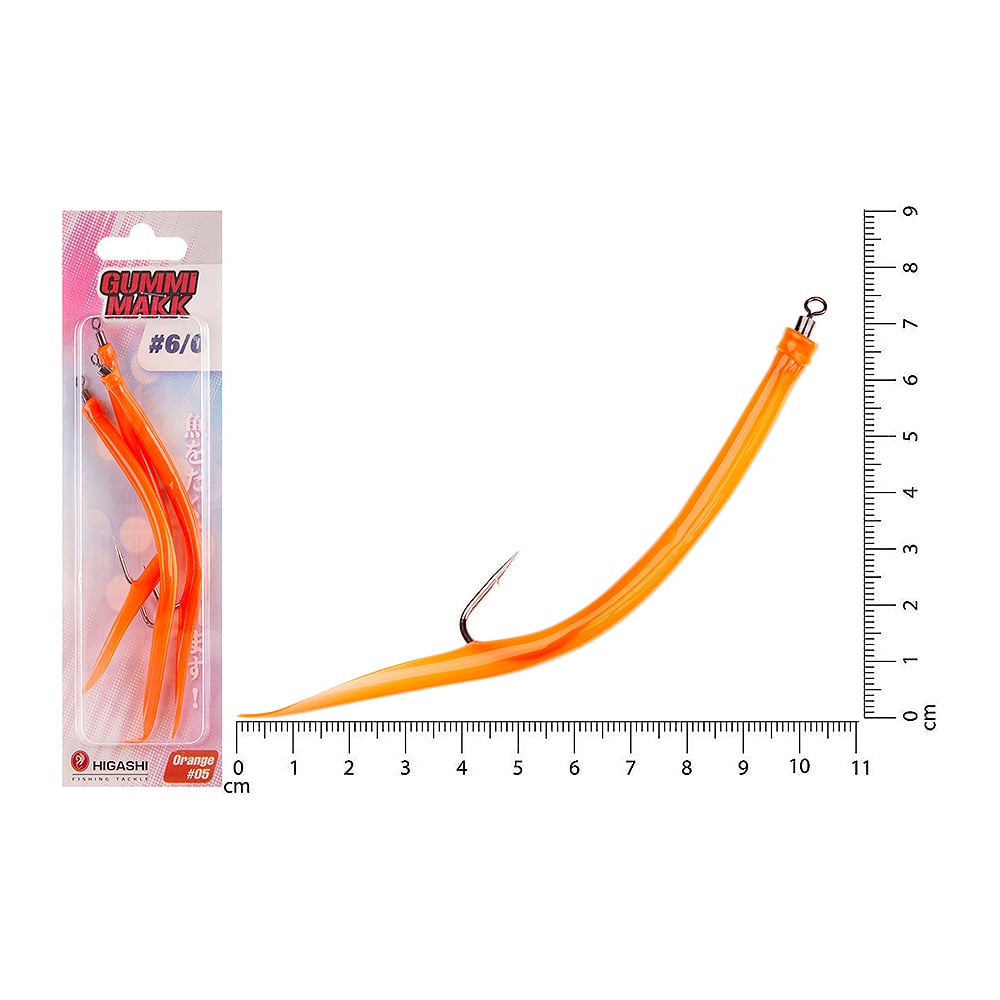 Изображение товара Крючки рыбальские с кембриком HIGASHI Gummi Makk #6/0 set 3 шт