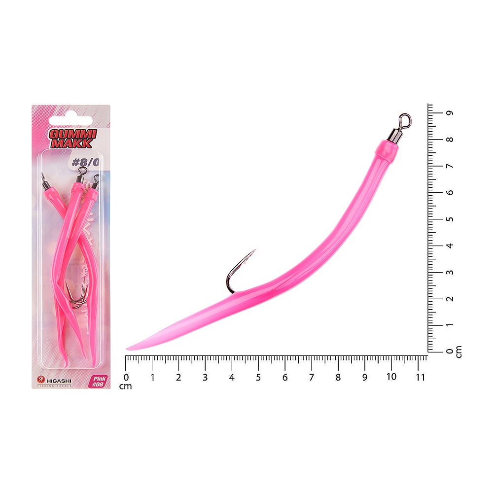 Изображение товара Крючки оснащённые кембриком HIGASHI Gummi Makk 8/0 набор 3шт