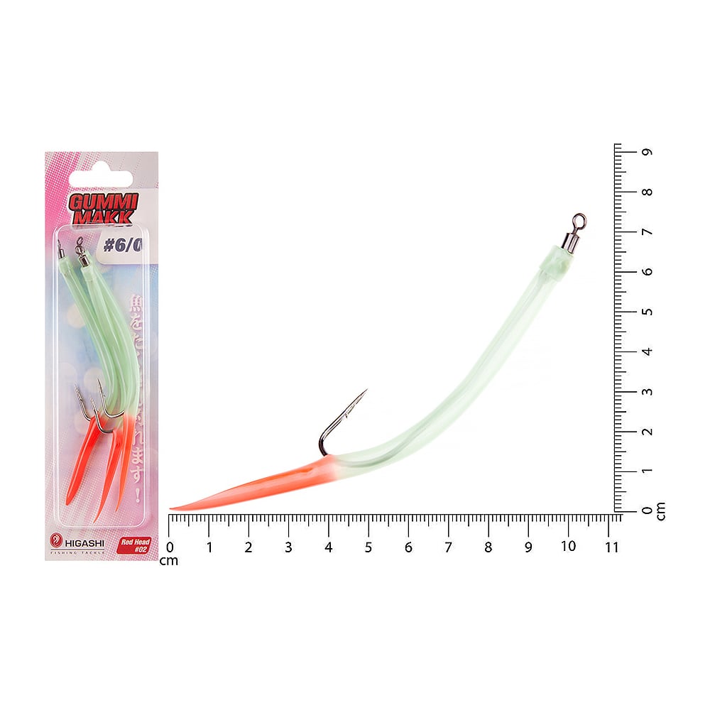 Изображение товара Комплект рыболовных крючков HIGASHI Gummi Makk #6/0 3 шт в упаковке