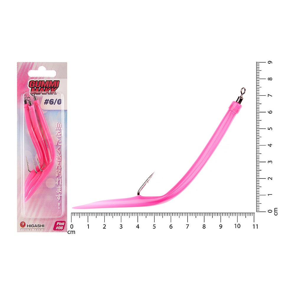 Изображение товара Крючок HIGASHI Gummi Makk #6/0 (set-3pcs) 150 мм