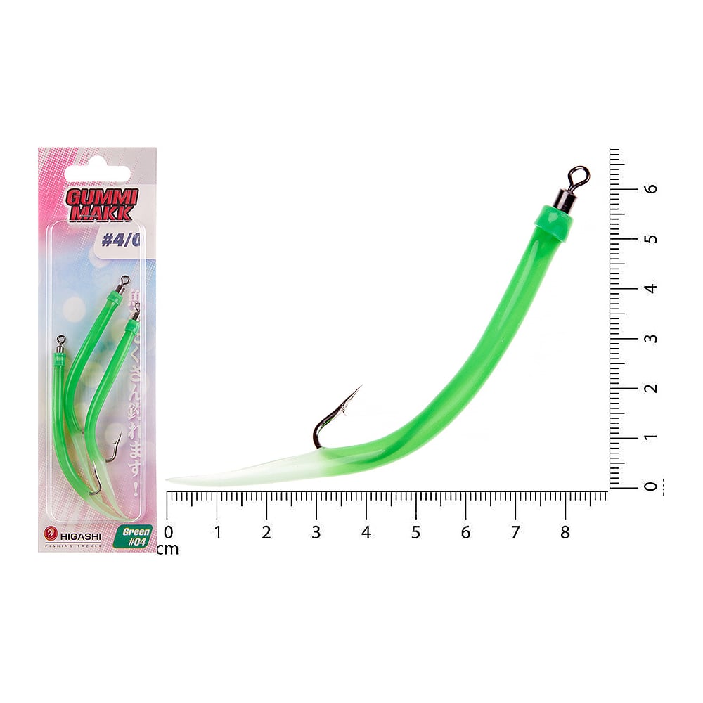 Изображение товара Крючок HIGASHI Gummi Makk #4/0 для рыбалки (набор 3 шт)