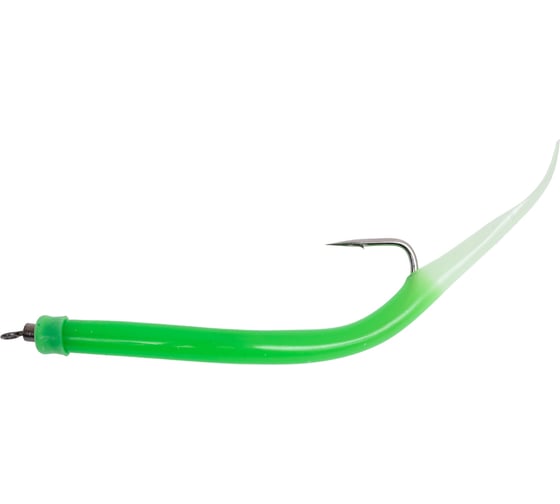 Изображение товара Крючок оснащенный кембриком HIGASHI Gummi Makk #6/0 (set-3pcs), #04 Green 05264_4220