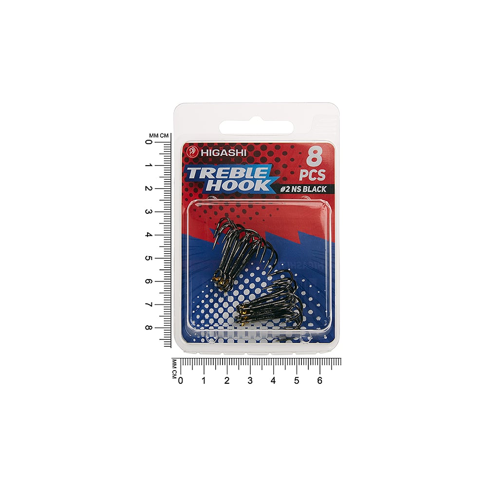 Изображение товара Тройники HIGASHI TH-1 #2 NS Black 00591 для рыбалки и монтажных работ