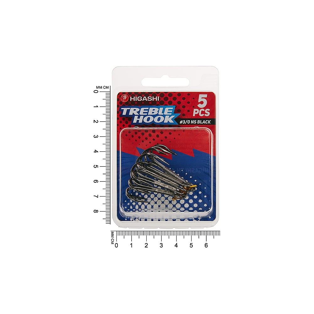 Изображение товара Тройники HIGASHI TH-1 #3/0 NS Black 00581 - прочные и надежные аксессуары