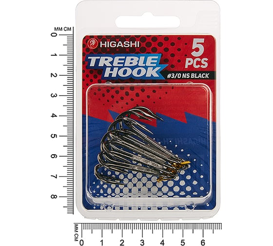 Изображение товара Тройники HIGASHI TH-1 #3/0 NS Black 00581