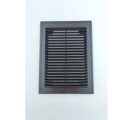 Изображение товара Решетка вентиляционная вытяжная Серия ВР 180х250 мм, с рамкой, пластик, черный ВИЕНТО 1825ВР-черный