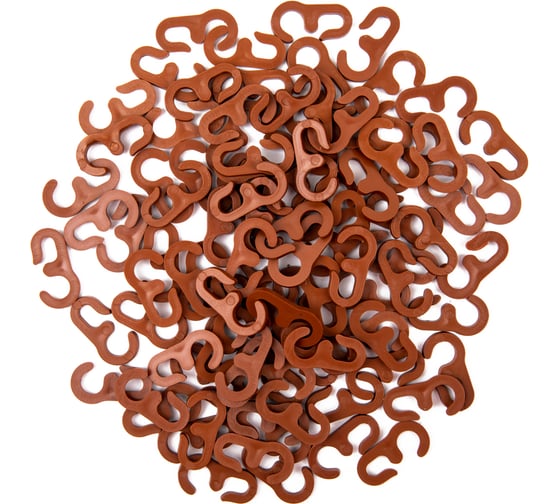 Изображение товара Крючок шторный BLITZ LF-300 100 шт на кольцо пластик 04 светло-коричневый 291628