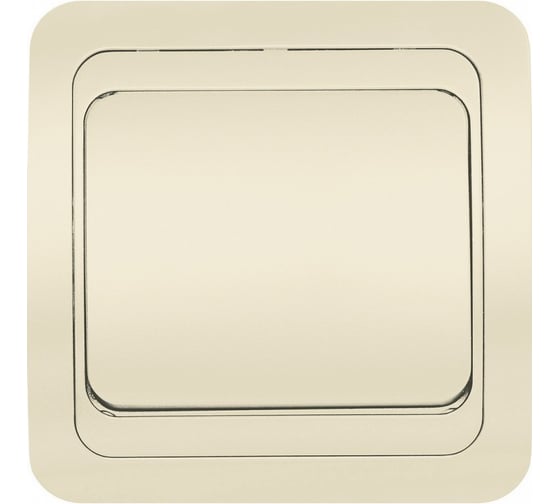 Изображение товара Выключатель 1-клавишный Smartbuy 10А бежевый, керамика "Марс" SBE-02i-10-SW1-0-c