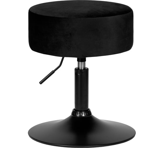 Изображение товара Пуф DOBRIN DANNY BLACK цвет сиденья черный велюр MJ9-101, цвет основания черный LM-2050_B-M_V-MJ9-101