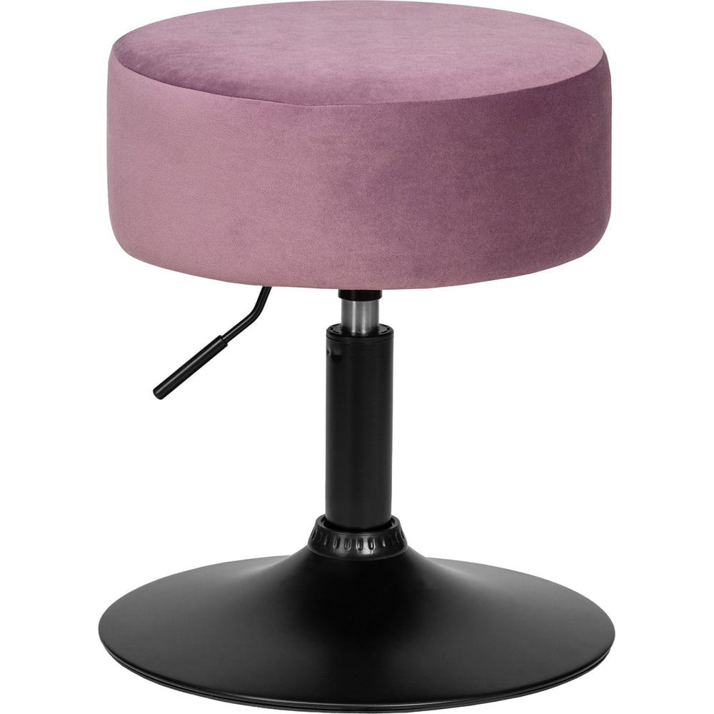 Изображение товара Пуф DOBRIN DANNY Black велюр пудрово-сиреневый компактный