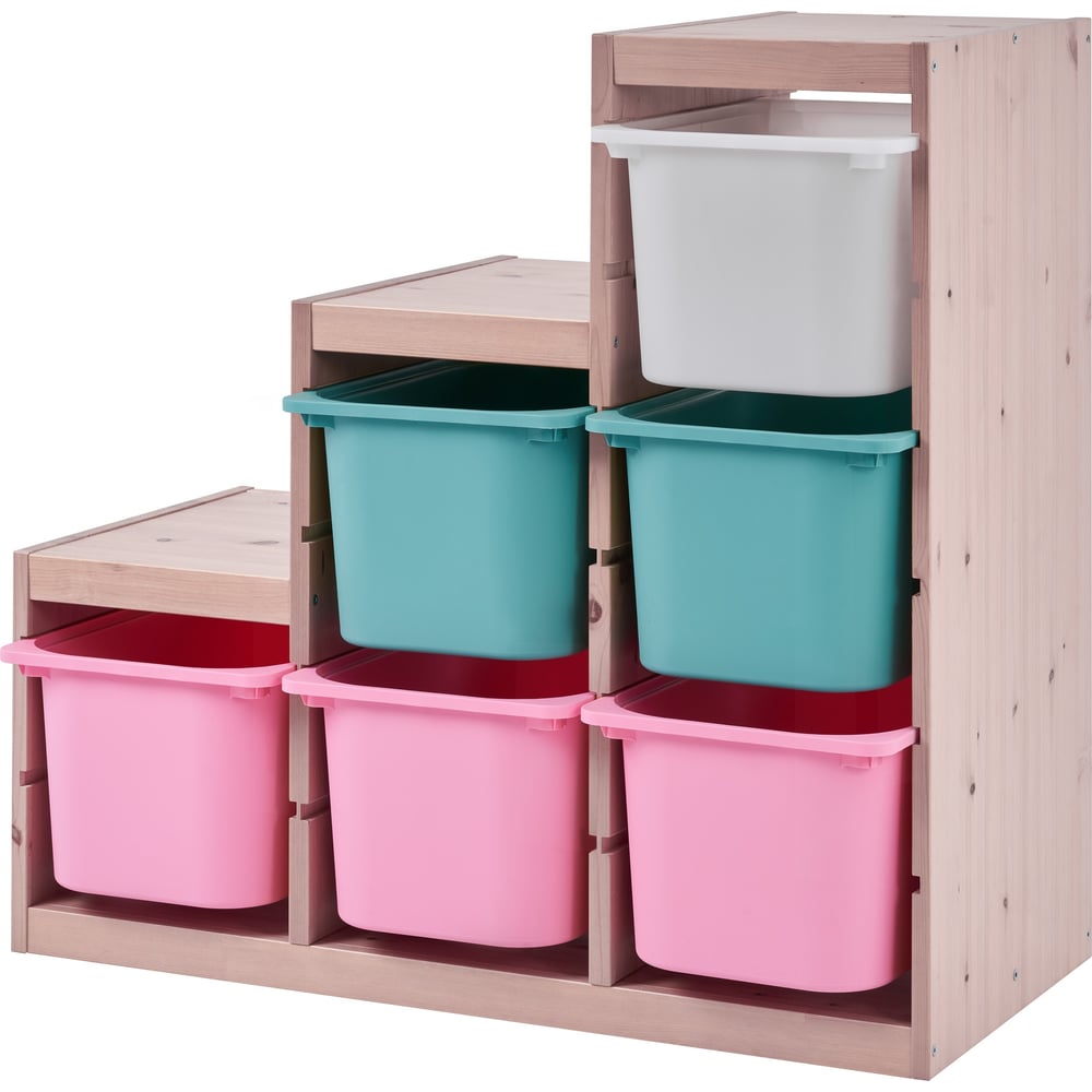 Изображение товара Каркас стеллажа Лузалес СЫНОД 94x91x44 см светло-белый натур. дерево